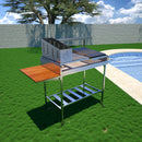 Churrasqueira Parrilla Argentina Portátil em Inox com 3 Grelhas Platinum (Orçamento)