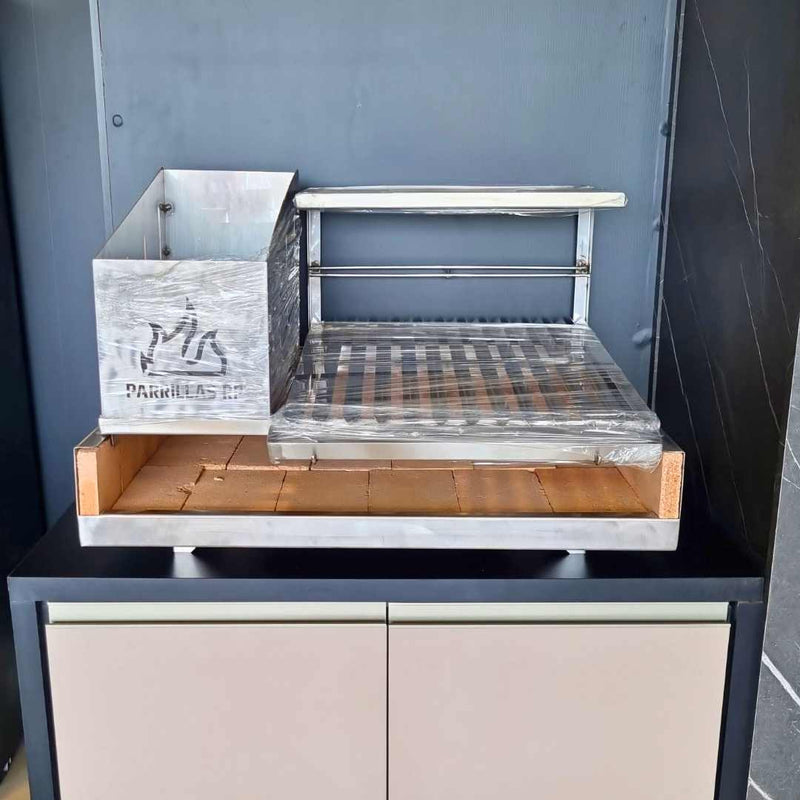 Churrasqueira Parrilla Argentina em Inox 2 Grelhas para Bancada Platinum (Orçamento)