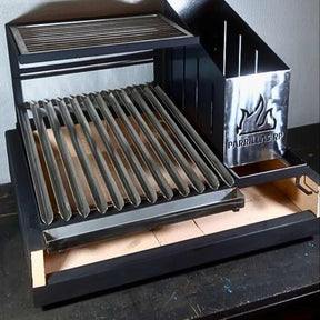 Churrasqueira Parrilla Argentina em Inox 2 Grelhas para Bancada Platinum (Orçamento)