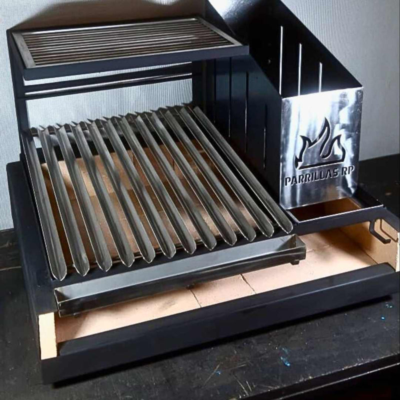 Churrasqueira Parrilla Argentina em Inox 2 Grelhas para Bancada Platinum (Orçamento)