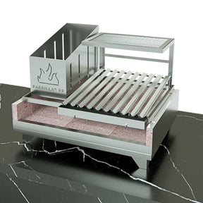 Churrasqueira Parrilla Argentina em Inox 2 Grelhas para Bancada Platinum (Orçamento)
