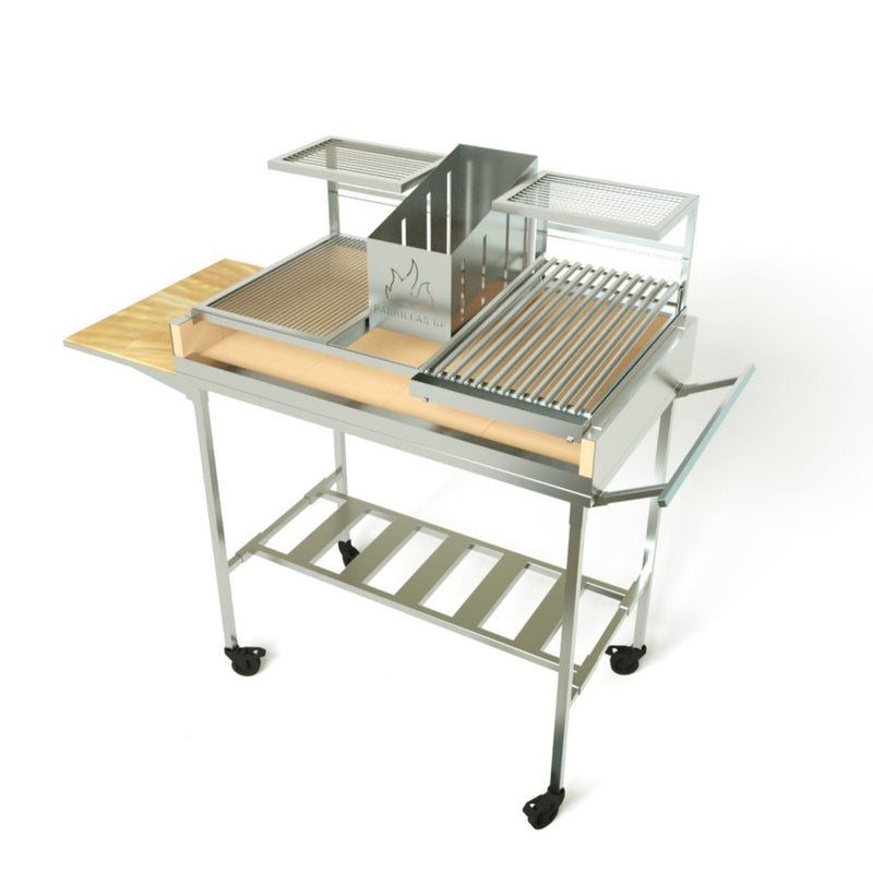 Churrasqueira Parrilla Argentina Portátil em Inox com 4 Grelhas Platinum (Orçamento)