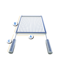 1/2 GRELHA URUGUAIA REDONDA COM CABOS