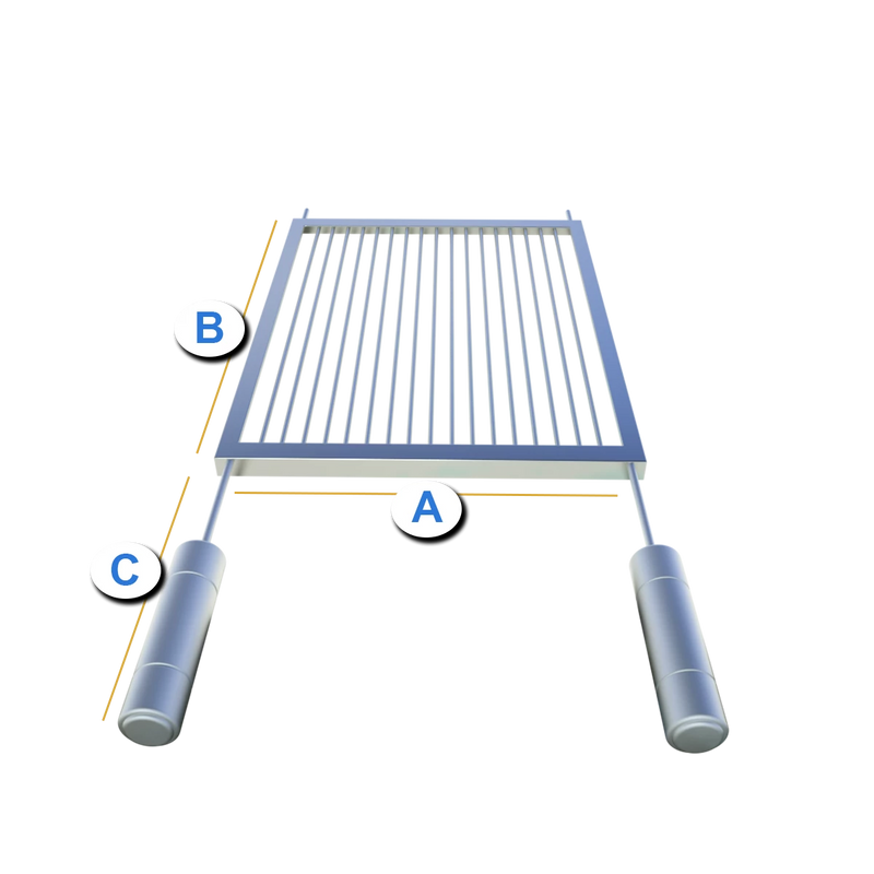 1/2 GRELHA URUGUAIA REDONDA COM CABOS