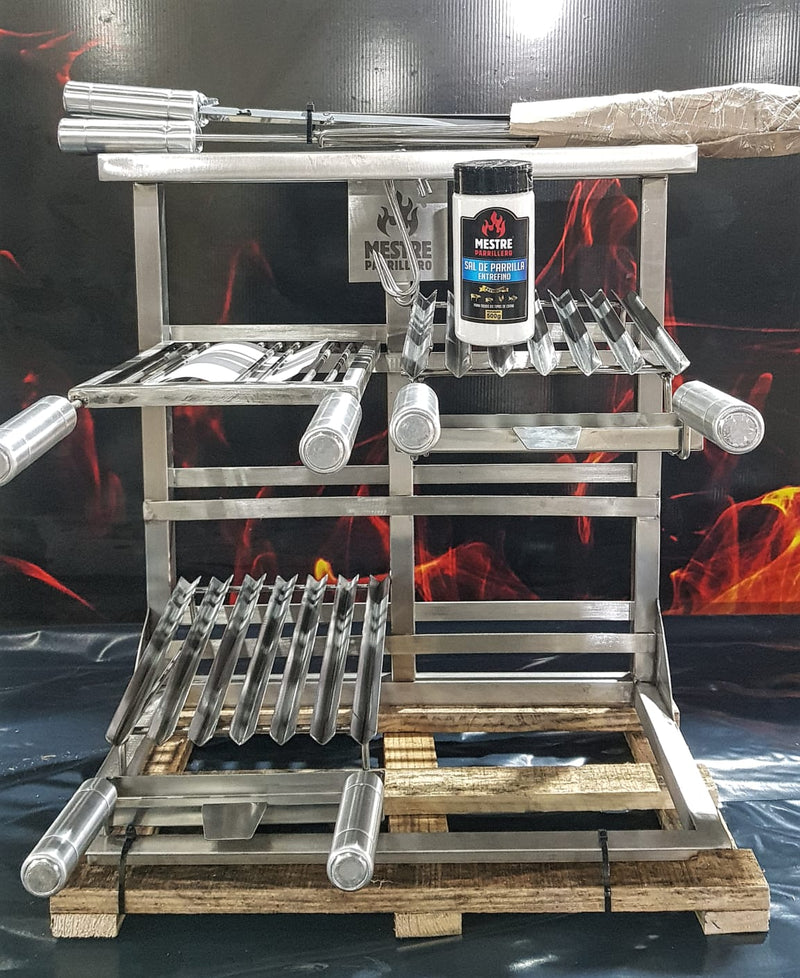 Churrasqueira Parrilla com Grelhas e Porta Espetos Prática (Orçamento)